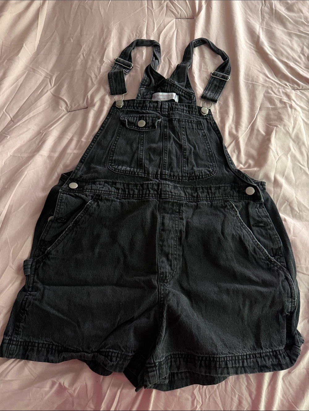 No Boundaries Black Denim Shortalls